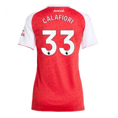 Arsenal Riccardo Calafiori #33 Hjemmedrakt Dame 2025-26 Kortermet Arsenal Riccardo Calafiori #33 Hjemmedrakt Dame 2025-26 Kortermet